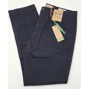 Tailor Vintage Chino Pants Mens 36x32 Navy Blue NEW Slim Fit Stretch Cotton